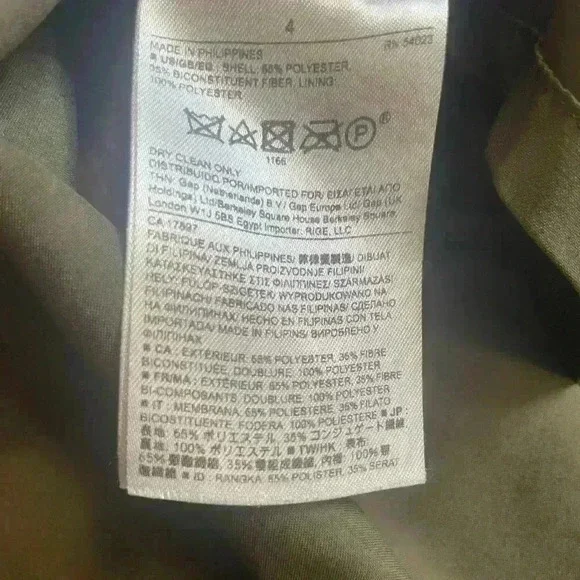 Banana Republic Size 4 Women’s Pleated Pocket Dress Olive Green - Picture 9 of 9